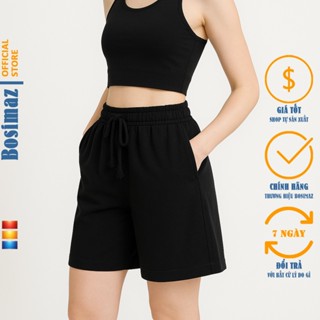 Quần Short Nữ Ống Rộng Bosimaz MS411 lưng thun dáng suông, thun co giãn 4 chiều, vải đẹp dày.