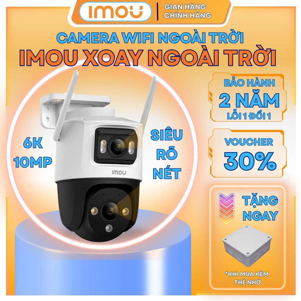 Camera Wifi IMOU Ngoài Trời 2 Mắt Quan Sát CRUISER DUAL, Xoay 360 độ 6MP 10MP 4MP S51FEP S31FEP