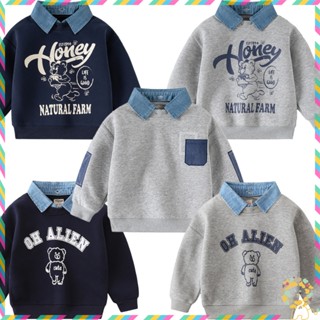  Áo nỉ cho bé WELLKIDS áo dài tay bé trai chất da cá áo lót lông khủng long mẫu mới 2025 