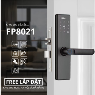  Khóa Vân Tay  Cửa Gỗ  PHGLock FP8021 Hợp Kim Cảm Biến Đóng Cửa Tự Động Gạt Tay Nắm Để Chốt Khóa 