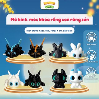  Mô hình Rồng con mini - Móc khóa rồng mini xoay khớp in 3D nhựa PLA an toàn đồ chơi cho bé 