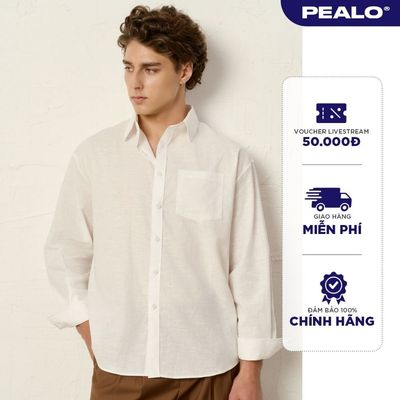 Áo sơ mi linen rayon PEALO thoáng mát nhẹ nhàng giảm độ nhăn của áo tạo cảm giác thoải mái SPT2