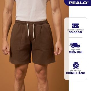 Quần short Kaki PEALO Nam Cao Cấp form ngắn túi hộp ống quần rộng