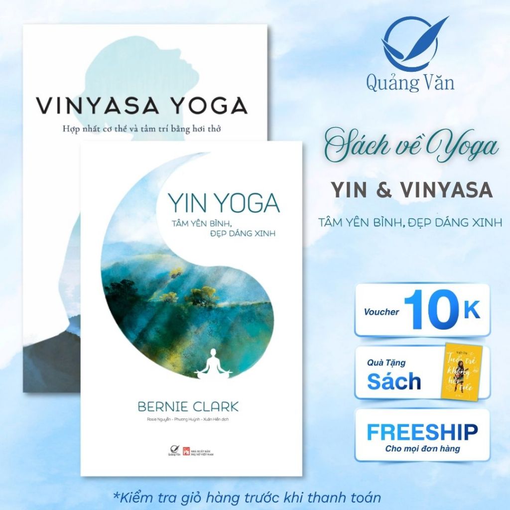 Sách Combo 2 Quyển Yoga ( Yin Yoga + Vinyasa Yoga) Khoa Học Về Yoga - Quảng Văn