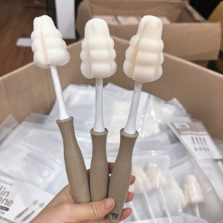 Cọ mút xốp Grosmimi chính hãng Hàn Quốc, Cọ mút bọt biển rửa bình sữa núm ti grossmimi/Moyuum ANAN LUCY