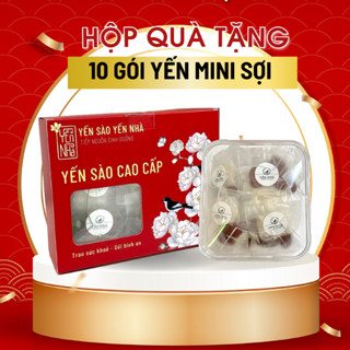 Hộp 10 set yến sào nhỏ nguyên chất loại sợi ngon tặng kèm nguyên liệu chưng - Yến Sào Yến Nhà