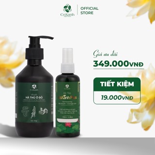  Combo Tóc Đen Mềm Mại Gồm 1 Dầu Gội Hà Thủ Ô Đỏ Và Một Xịt Tóc Cỏ Xanh Plus Giúp Tóc Đen Bóng Mềm 