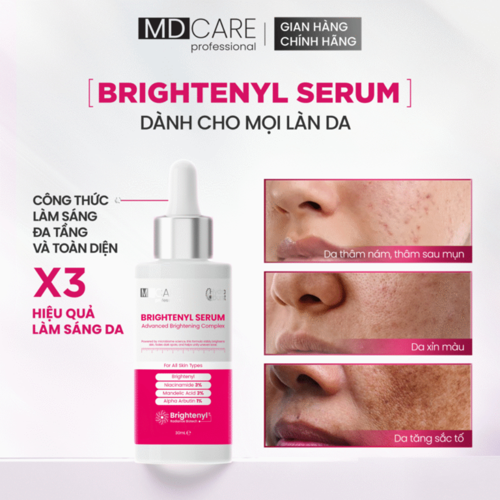 Ảnh 2 của Tinh chất MD CARE Brightenyl, VitaC-Arbutin Serum Sáng Da, Chống Lão Hoá, Giảm thâm nám 30ml