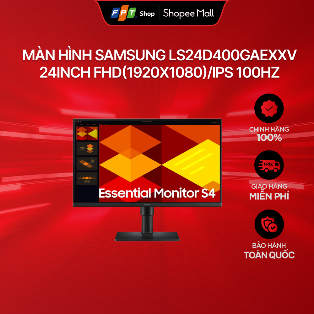 [Chi GH tận nơi]  Màn hình Samsung LS24D400GAEXXV 24inch FHD(1920x1080)/IPS 100Hz | BigBuy360 - bigbuy360.vn