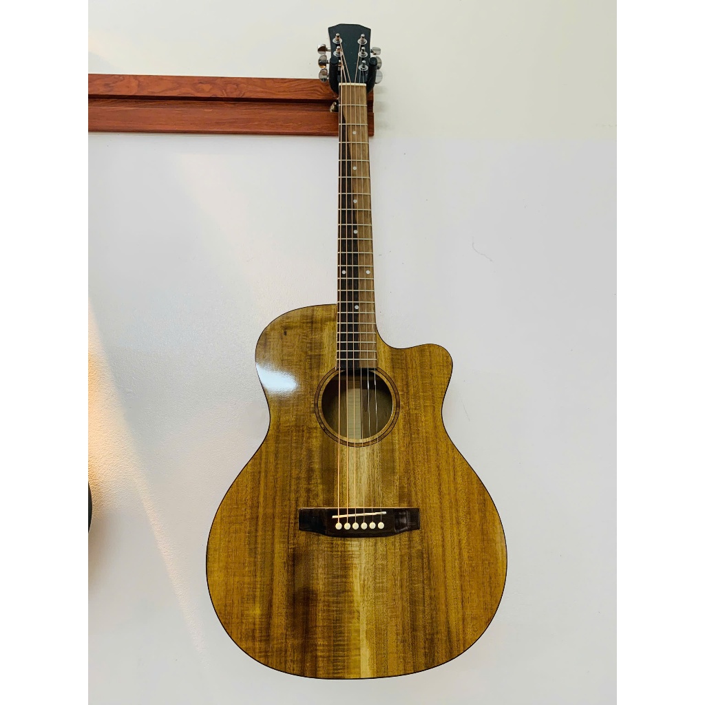 Guitar Acoustic (màu nâu bóng) Dáng khuyết, thùng mỏng