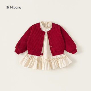  Set váy thu đông tông đỏ sang chảnh M.bang cho bé gái 