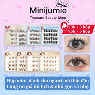 【59k/3hộp Minijumie Cáo Lông Mi giả tự dính-Bộ dùng thử mẫu Lựa chọn đầu tiên cho người mới bắt đầu
