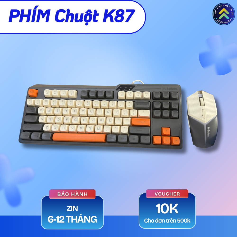 Bàn phím cơ K87 Gaming- Blue Switch – Led RGB 16 hiệu ứng màu
