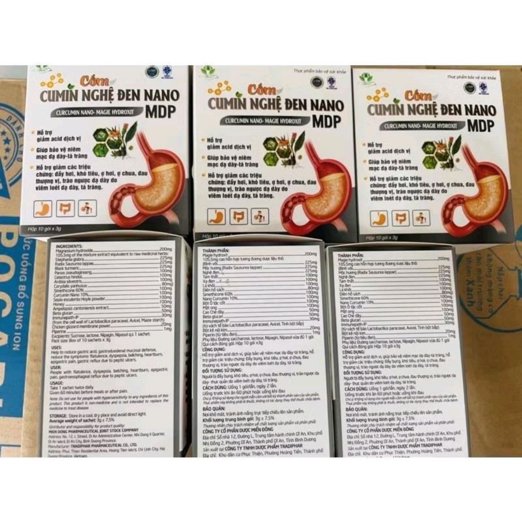 ✅[chính hãng]Cốm cumin nghệ đen nano MDP(hộp 10gói)