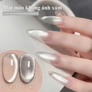  ROU ni Gel sơn móng mắt mèo trong suốt kiểu mới 2026 gel mắt mèo pha lê trắng siêu lấp lánh 