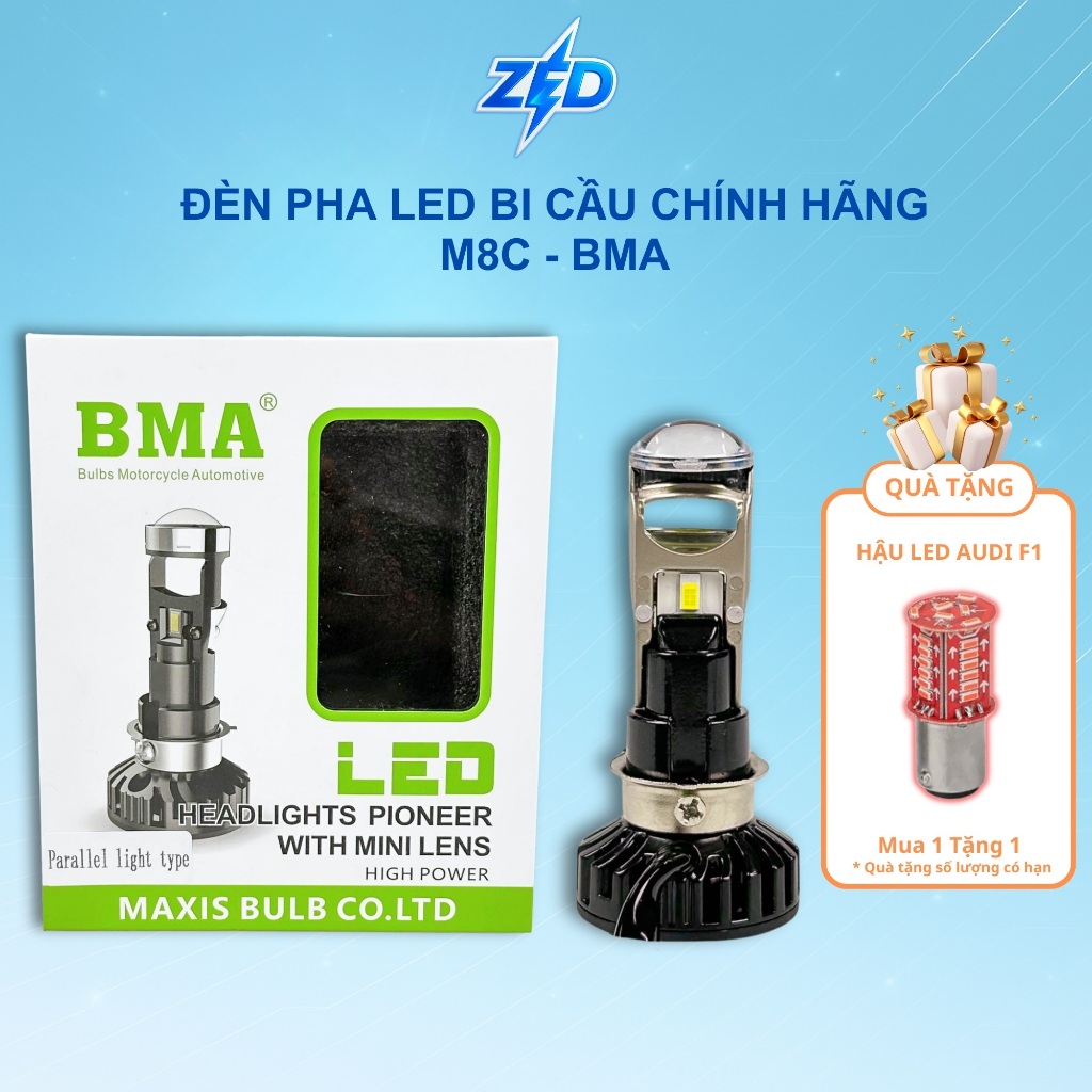 Đèn Bi Cầu M8C BMA , Chân M5 35W/12V/DC Wave Nhỏ , Dream , SH Mode , Future 1 ....