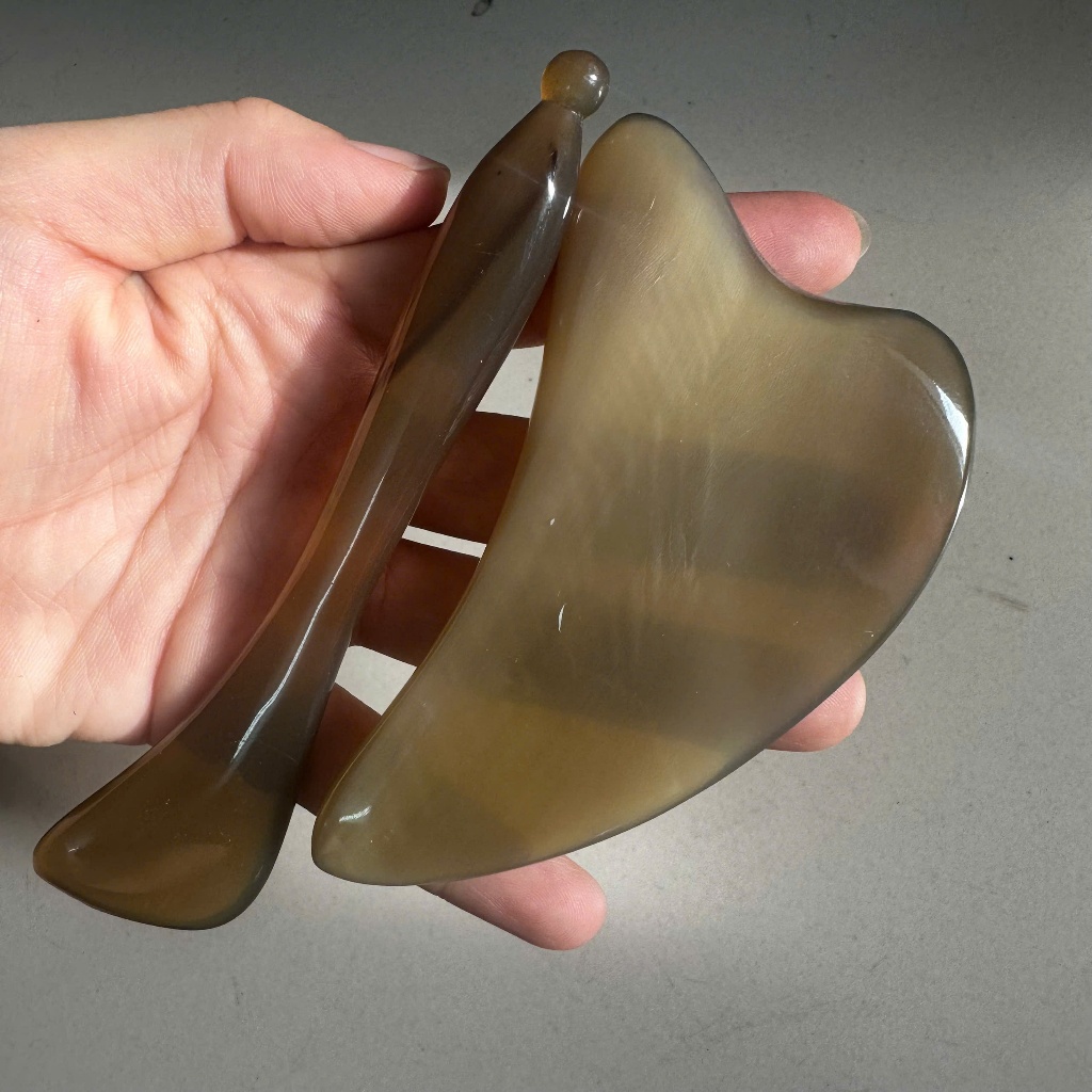 Dụng Cụ Massage Gua Sha Bằng Sừng Tự Nhiên – Cạo Gió, Thư Giãn Cơ Thể, Chăm Sóc Da Mặt