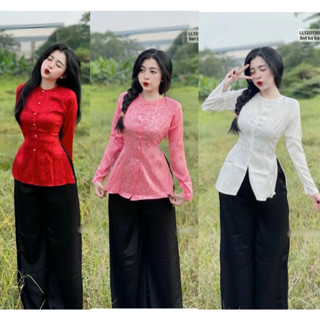 Set bộ bà ba gấm truyền thống 159k 1 bộ bán lẻ giá sỉ có đến size 3xl bigsize, có lẻ áo, lẻ quần !