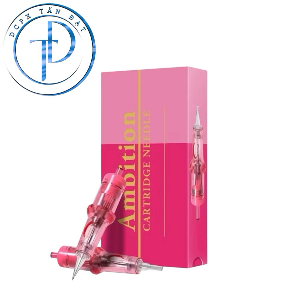 Kim Pen AMBITION Hồng - Sử Dụng Phun Xăm Thẩm Mỹ Tattoo - Nhiều Size - Hộp 20 Cây