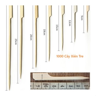  1000 cây Xiên tre tiện dụng dùng 1 lần ăn cá viên há cảo... 