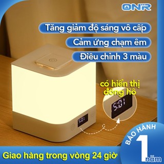 ONR Đèn Ngủ led 3 màu sắc đèn ngủ sạc để bàn pin sạc dung lượng cao Phòng Ngủ Nút cảm ứng