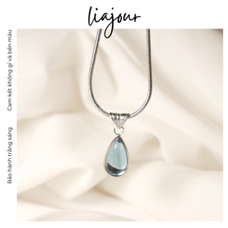   Titan không đen gỉ  - Dây chuyền Ocean Drop mặt đá giọt nước 