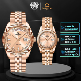 Đồng Hồ Cặp Carnival 8190G-VH-NN & 8131L-VH-NN Hàng Chính Hãng