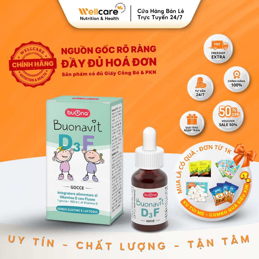 [SALE DATE T3/2026] Vitamin D3F (Flour) - Hỗ trợ Xương Răng phát triển, chiều cao, mọc răng, mủn răn