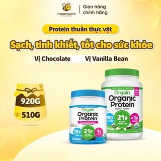   Hàng Mỹ - Bay Air  Bột Protein Hữu Cơ Orgain Organic Protein & Superfood Sữa Hữu Cơ Thực Vật 