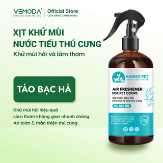  Xịt khử mùi nước tiểu chậu cát và vật dụng chó mèo Táo Bạc Hà Kanoo Pet - Hõ trợ pet đi vệ sinh đúng chổ 