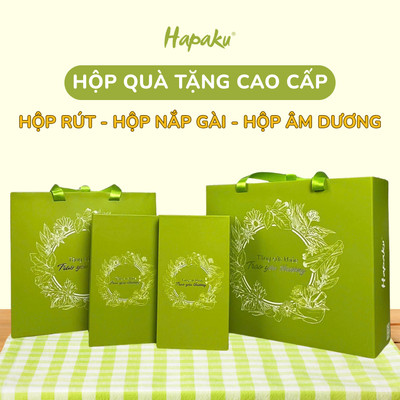 Hộp đựng quà tặng cao cấp Hapaku, Hộp quà sang trọng, Hộp đựng quà to có quai