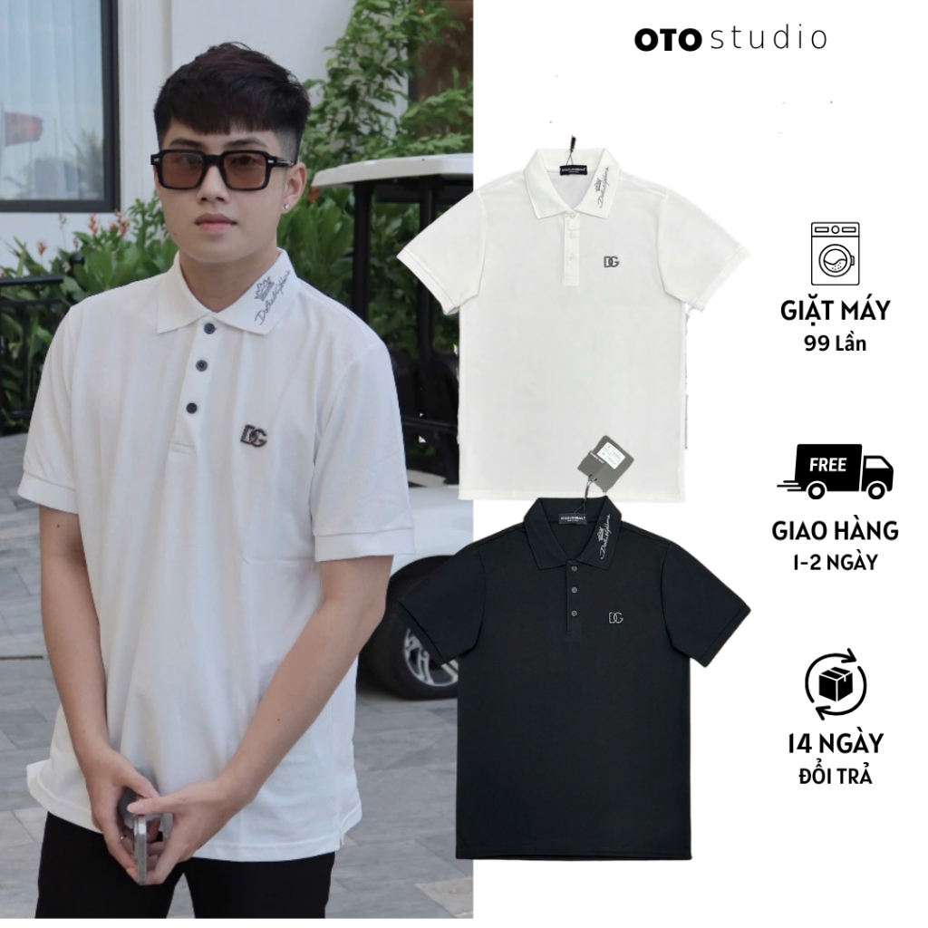 Áo Polo Nam Nữ Đôn Chề Cao Cấp Thêu Logo Ngực và Chữ Ký Cổ Áo Đẹp Sang Trọng Form Chuẩn Giữ Form Thoải Mái OTO STUDIO | BigBuy360 - bigbuy360.vn