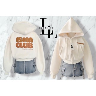  Áo Khoác Nỉ mềm Mịn Form Boxy Lửng Nữ thêu Xù CLUBBB Có Túi trong Mũ 2 Lớp chống nắng TP209 