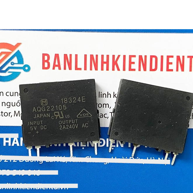 AQG22105 Relay Solid State 5V DC-IN / 2A 240V AC-OUT 4 Chân