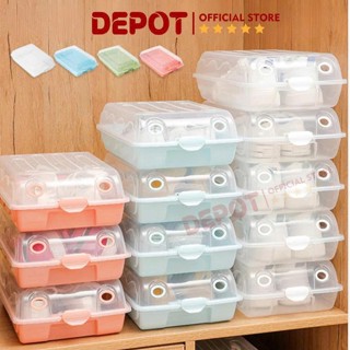  Hộp Đựng Giày Dép Nhựa Cứng Bền Bỉ Chịu Lực Hộp Giày Trong Suốt Lắp Ráp Dễ Dàng Gọn Gàng Nhà Cửa 