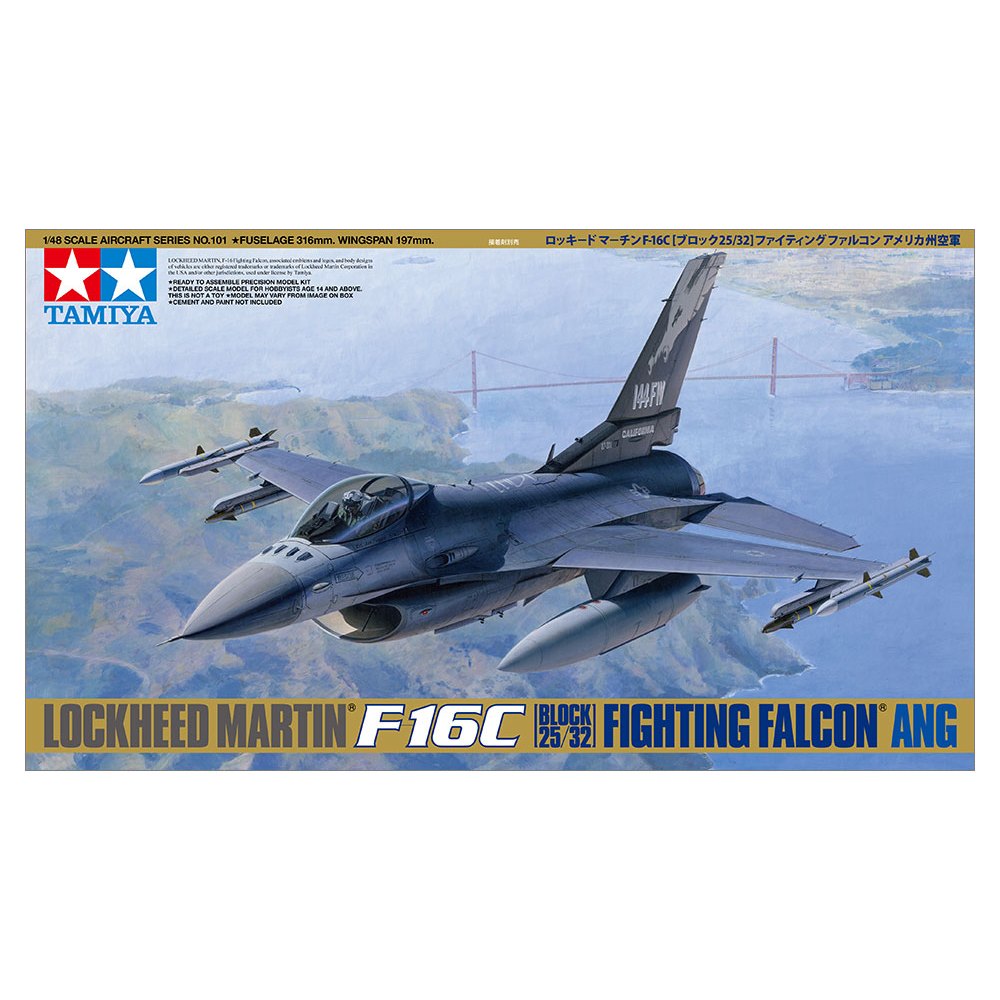 Tamiya 61101 Mô hình máy bay 1/48 Masterpiece Series Lockheed Martin F-16C Fighting Falcon