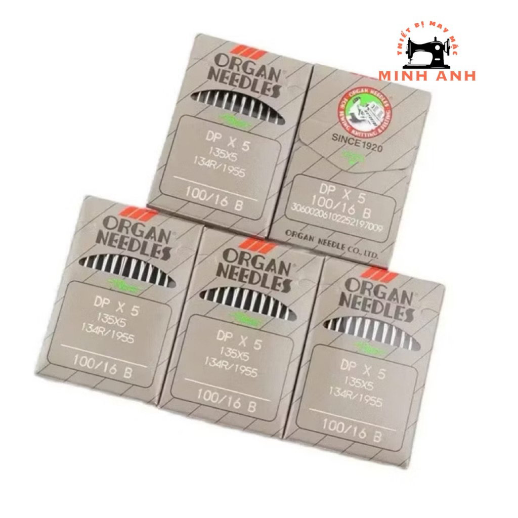 Kim Máy 2 Kim, Máy 1 Kim Trụ Lỗ To (DPx5) Kim Nhật Organ. VỈ 10 CÁI Đủ size