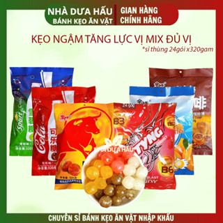   320GAM~100 VIÊN  Kẹo ngậm mix vị tăng lực bò húc sting soda chanh muối  cola sprite coffee 