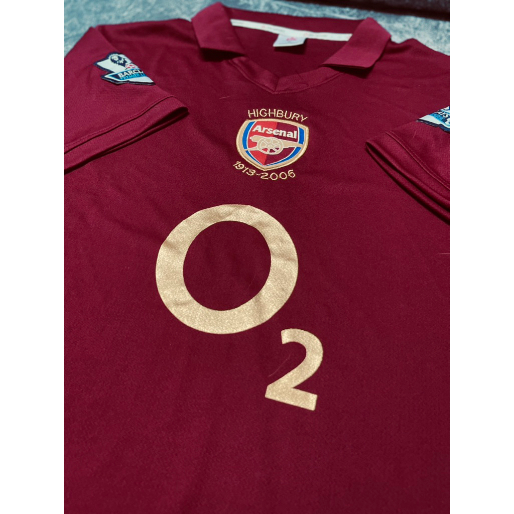 Áo Đấu Arsenal Highbury 1913 -2006 Màu Đỏ Đô || Vải Co Giãn Thoán Mát