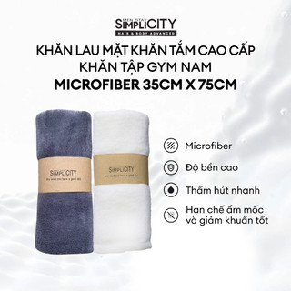  Khăn lau mặt khăn tắm cao cấp khăn tập gym nam Microfiber Men Stay Simplicity 35cm x 75cm 