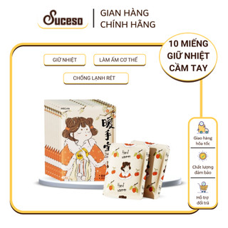 Combo 10 Miếng Giữ Nhiệt Cầm Tay WECAN Túi Sưởi Ấm Tay Miếng Dán Dùng Một Lần Chống Lạnh Làm Ấm Cơ Thể  SUCESO