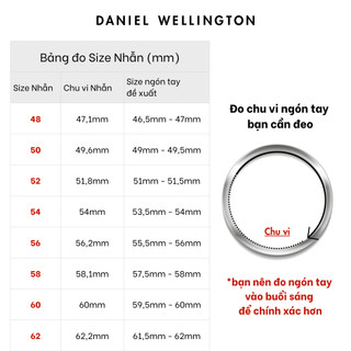 Nhẫn Daniel Wellington màu bạc Elevation Ring