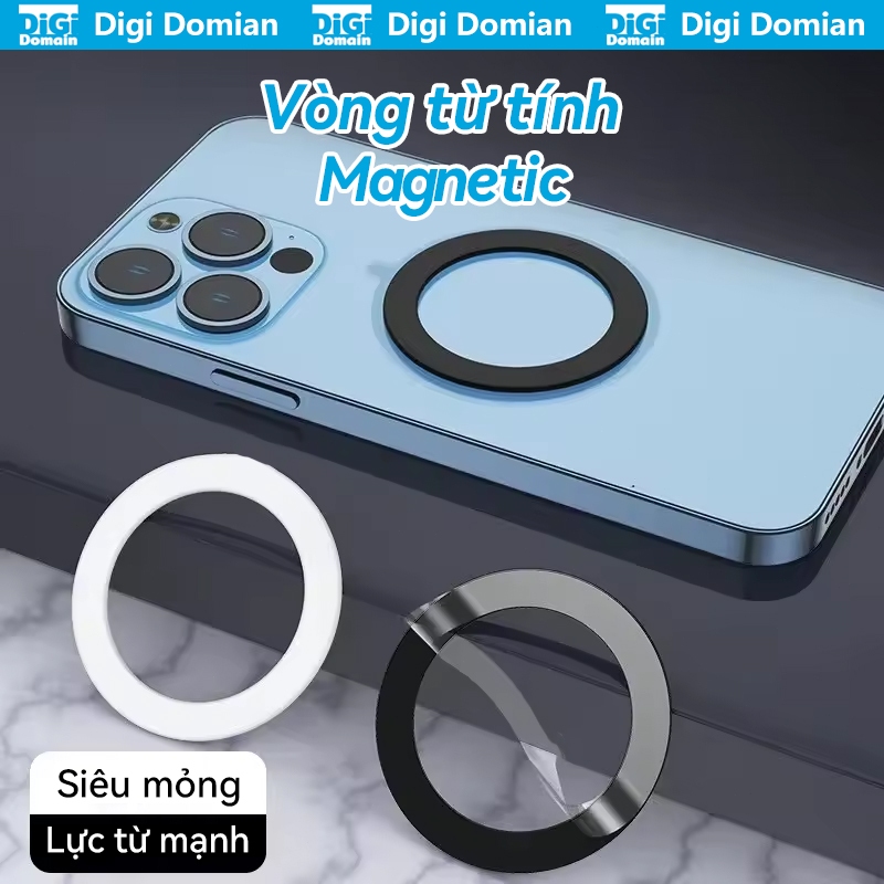 Vòng từ tính Magnetic hút nam châm cực mạnh Kim Loại Hít Nam Châm siêu mỏng cao cấp Thích Hợp cho iPhone Samsung