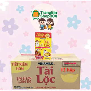   1thùng 12 hộp  Sữa đặc Vinamilk Tài Lộc hộp 1284g 