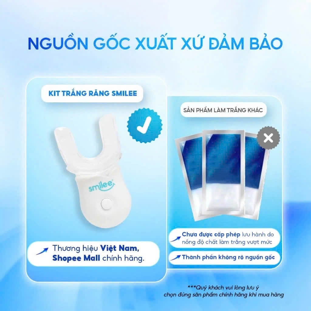 [GIÁ 438K TẠI LIVE SHOP] Trắng răng Smilee Max, bộ kit làm trắng răng từ 2 đến 6 tone sau 1 liệu trình an toàn răng nướu | BigBuy360 - bigbuy360.vn