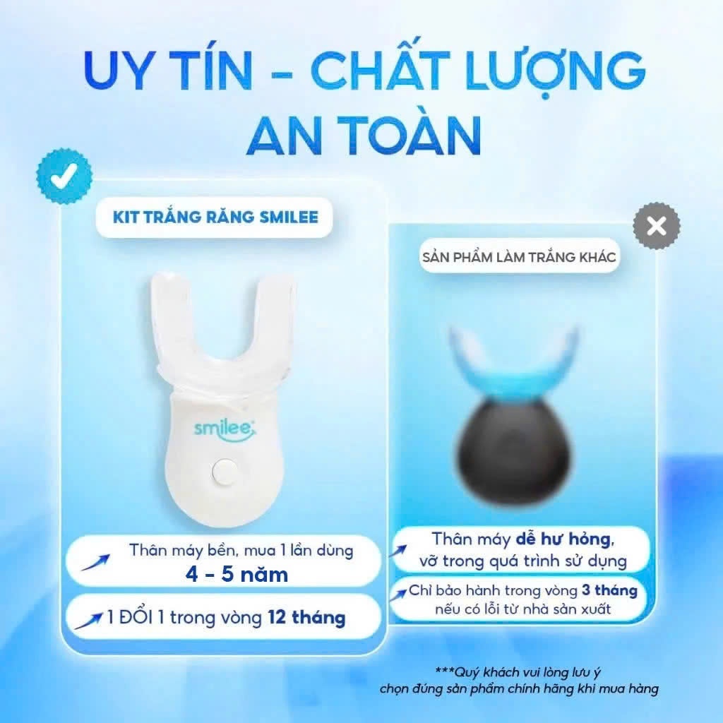 [GIÁ 438K TẠI LIVE SHOP] Trắng răng Smilee Max, bộ kit làm trắng răng từ 2 đến 6 tone sau 1 liệu trình an toàn răng nướu | BigBuy360 - bigbuy360.vn