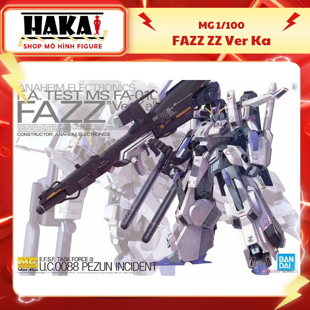 Mô hình lắp ráp MG 1/100 FAZZ ZZ Gundam Ver Ka bandai - Mô hình Figure Hakai Shop