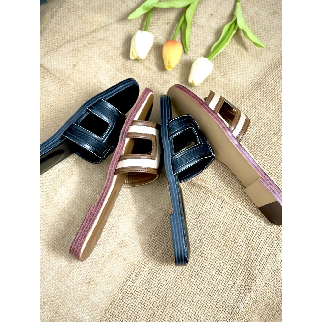 Dép chữ H, dép HM nữ, dép nữ chữ h phối màu kiểu mới - (Fullbox)