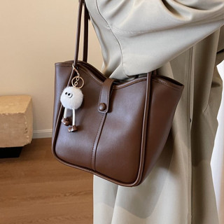 Túi xách nữ da PU cao cấp túi tote đeo vai sức chứa lớn có khoá kéo để vừa đi học đi làm phong Thời trang cách retro