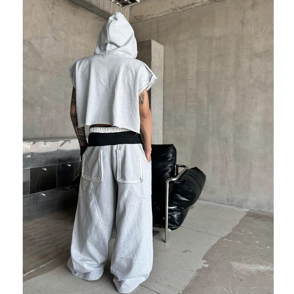 Bad Choices | Quần nỉ ống rộng DOUBLE WAIST vải chân cua phối dây rút | BigBuy360 - bigbuy360.vn